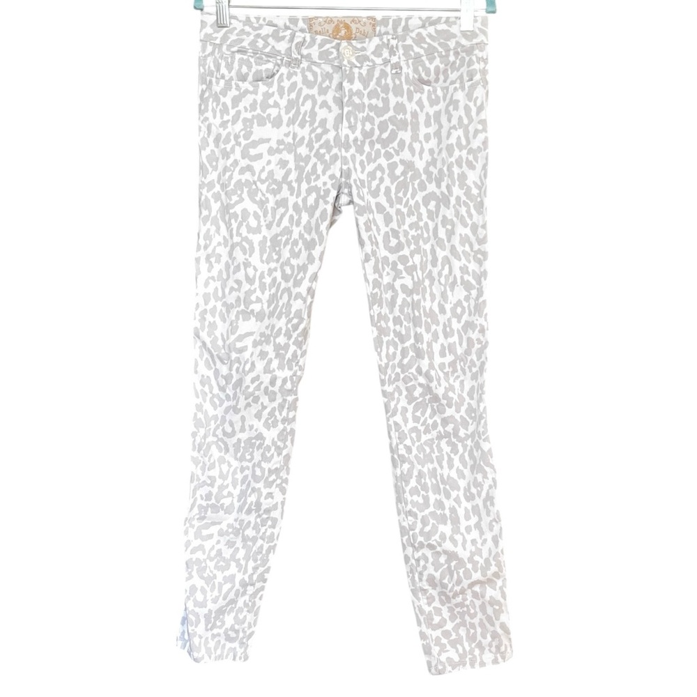 Bella Dahl Grey Leopard Print Skinny Pants Jeans size 29